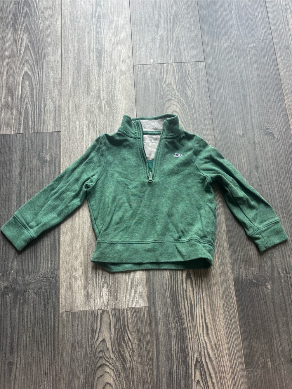 Vineyard Vines Kids Green Quarter-Zip Pullover